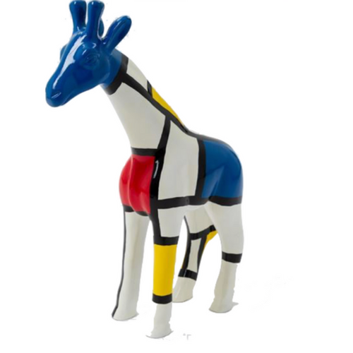 Statue de Girafe en Résine - 50 cm - Art Mondrian