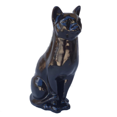 Statue Chat Animaux Resine - 40cm - Noir