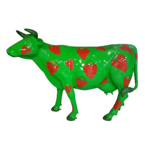 Statue Vache Animaux Resine - 225cm - Fraise