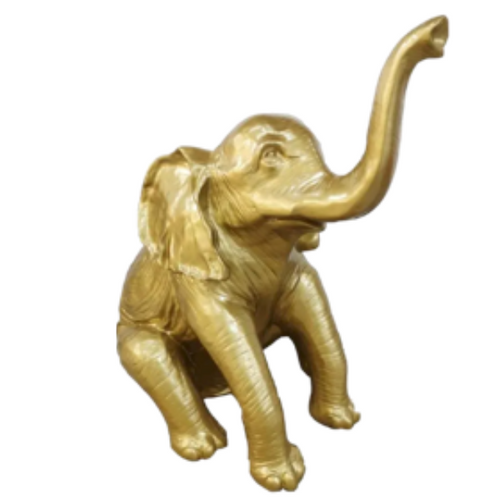 Statue Elephant Animaux Resine - 140cm - Doré