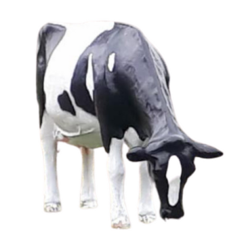 Statue Vache Tête Basse Animaux Resine - 225cm - Naturel