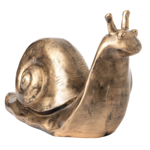 Statue Géante d'Escargot en Résine - 100cm - Finition Bronze