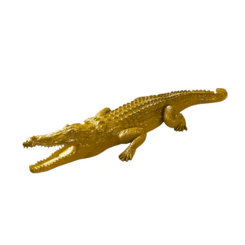 Statue de Crocodile en Résine - 320cm - Couleur Jaune