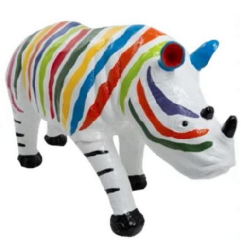 Statue Rhinoceros Animaux Resine - 140cm - Reglisse