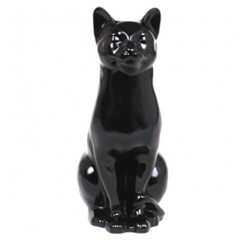 Statue Chat Animaux Resine - 40cm - Noir