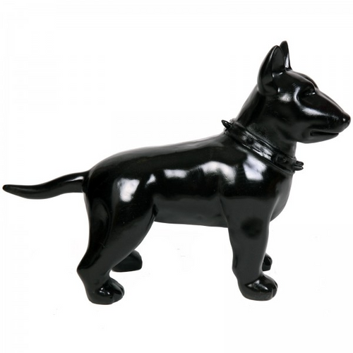 Statue Résine Bull Terrier Noir - 60 cm - Élégance Animale