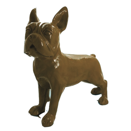 Statue Chien Bouledogue Francais Animaux Resine - 180cm - Marron