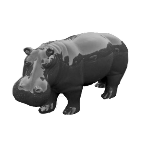 Statue Hippopotame Animaux Resine - 180cm - Noir