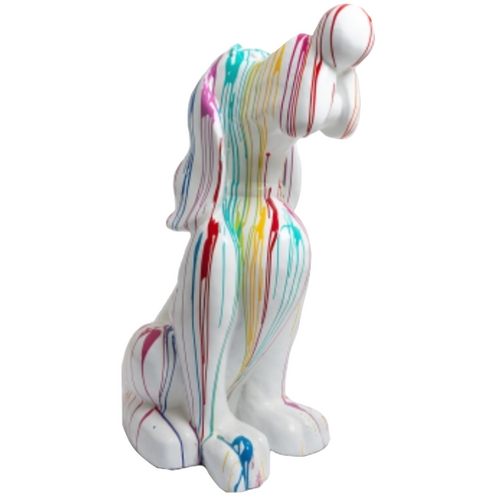 Statue Chien Snoopy Animaux Resine - 160cm - Multi Coulure Blanc