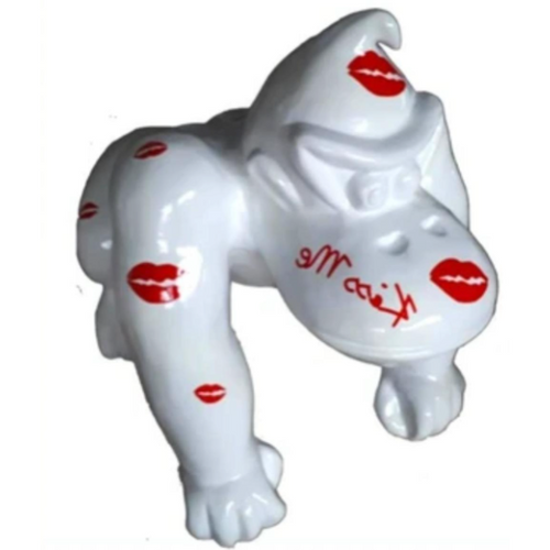 Statue Gorille Poing Animaux Resine - 40cm - Bisous