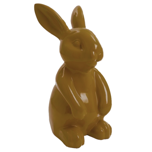 Statue de Lapin en Résine - 60 cm - Couleur Marron Élégante