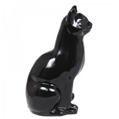 Statue Chat Animaux Resine - 40cm - Noir