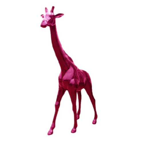 Statue Girafe Animaux Resine - 150cm - Rose Fushia