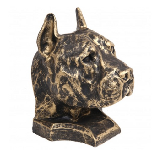 Statue Chien Staff Bull Animaux Resine - 35cm - Bronze