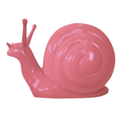 Statue Escargot en Résine - 50cm - Couleur Rose Pâle