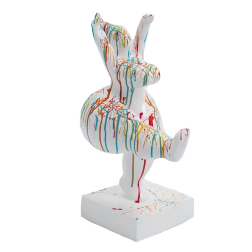 Statue Femme Nana Oeuvre Resine - 55cm - Graffiti Blanc