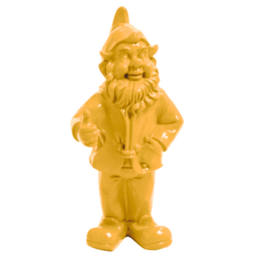 Statue Décorative de Nain en Résine - 30cm - Couleur Jaune