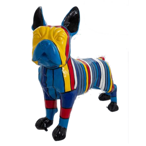 Statue Chien Bouledogue Francais Animaux Resine - 180cm - Schtroumpf