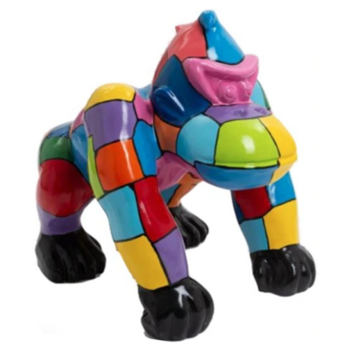 Statue Gorille Poing Animaux Resine - 40cm - Dragibus