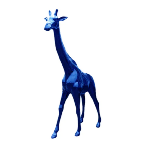 Statue Girafe Animaux Resine - 150cm - Bleu Nuit