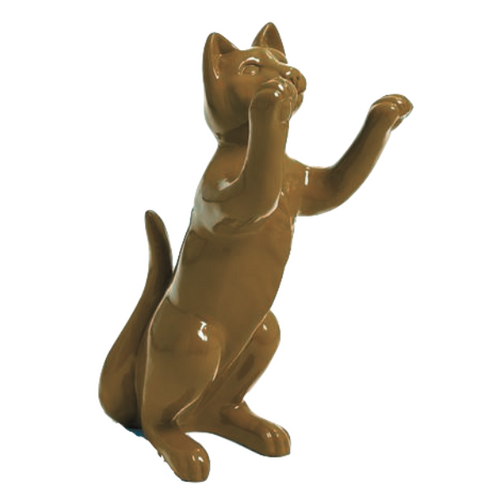 Statue de Chat en Résine - 55cm - Couleur Chocolat