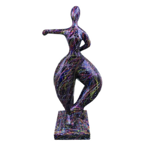 Statue Femme Nana Oeuvre Resine - 135cm - Graffiti Noir