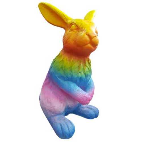 Statue Lapin Animaux Resine - 115cm - Arc en Ciel