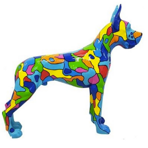 Statue Élégante de Chien Dogue Allemand en Résine - 120 cm - Smarties