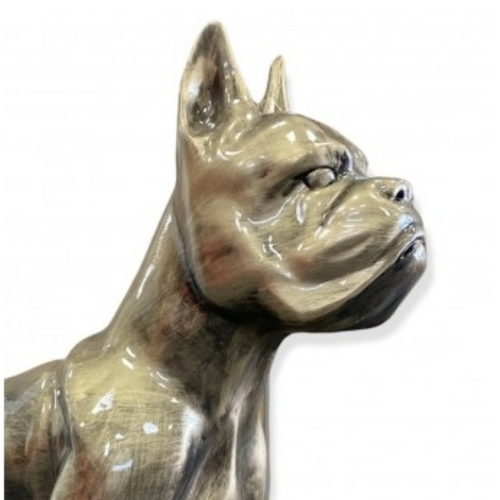 Statue Chien Boxer Animaux Resine - 180cm - Bronze