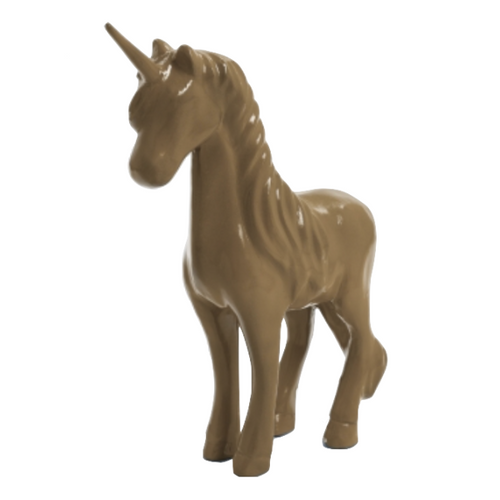 Statue Licorne Équestre en Résine - 50cm - Couleur Marron