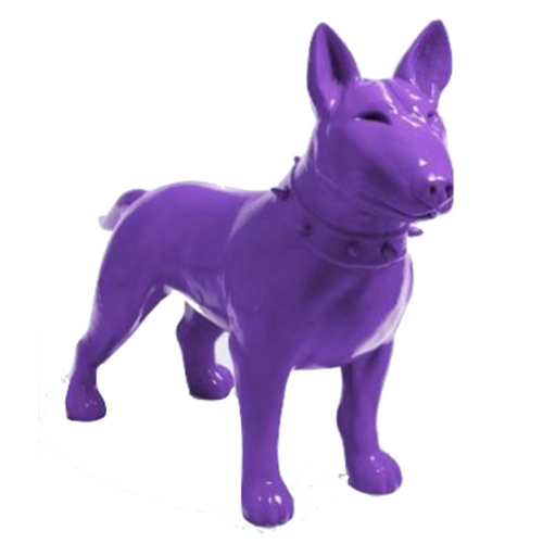 Statue Chien Bull Terrier Animaux Resine - 110cm - Violet