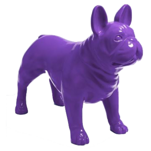 Statue Chien Bouledogue Francais Animaux Resine - 90cm - Violet