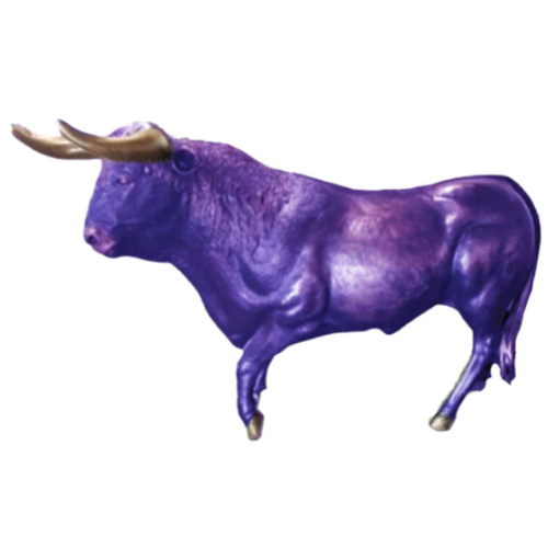 Statue Taureau Animaux Resine - 250cm - Violet