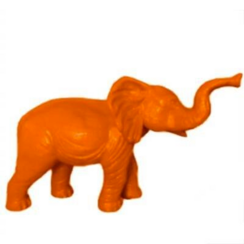 Statue Elephant Animaux Resine - 185cm - Orange