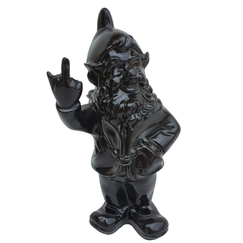 Statue de Nain en Résine - 33 cm - Design Contemporain Noir