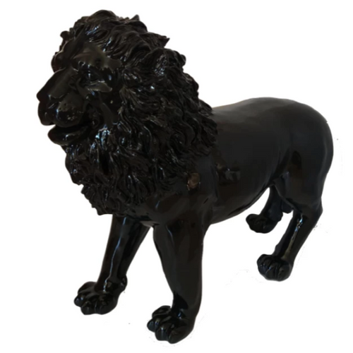 Statue Lion Animaux Resine - 100cm - Noir