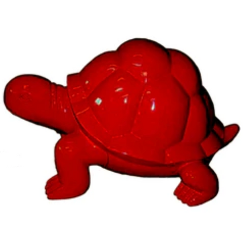 Statue Tortue Animaux Resine - 45cm - Rouge