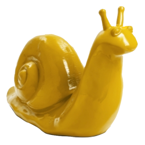 Statue Géante d'Escargot en Résine - 100cm - Couleur Jaune