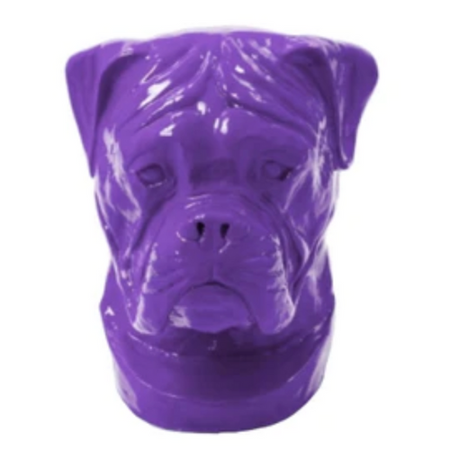 Statue Chien Boxer Animaux Resine - 35cm - Violet