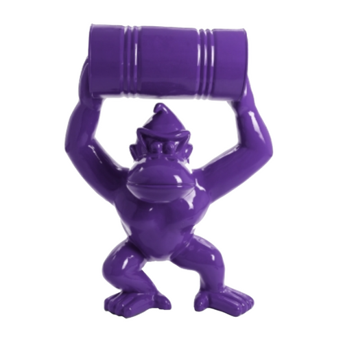 Statue Gorille Kong Animaux Resine - 120cm - Violet