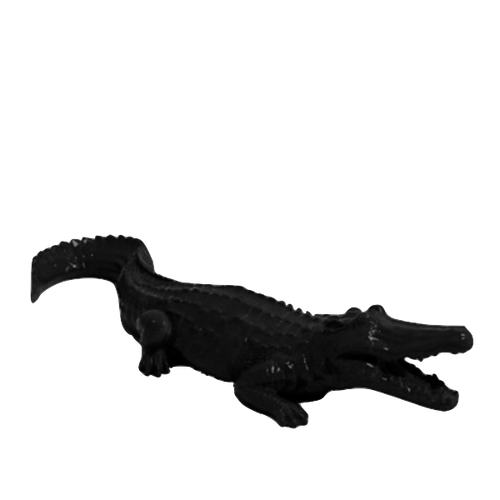 Statue Crocodile Animaux Resine - 70cm - Noir