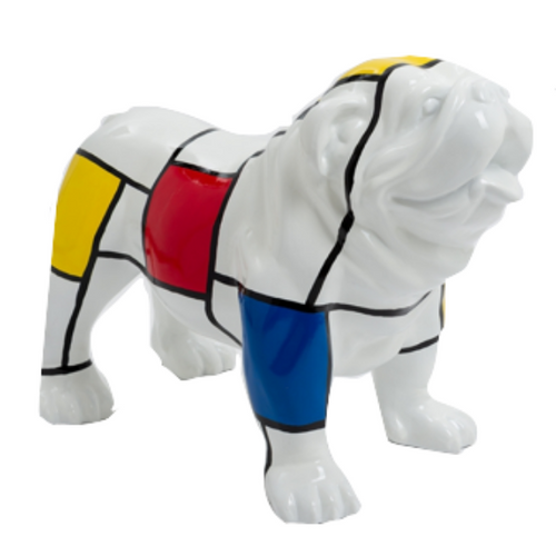 Statue Chien Bouledogue Anglais Animaux Resine - 90cm - Mondrian