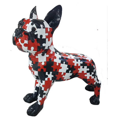 Statue Chien Bouledogue Francais Animaux Resine - 180cm - Puzzle