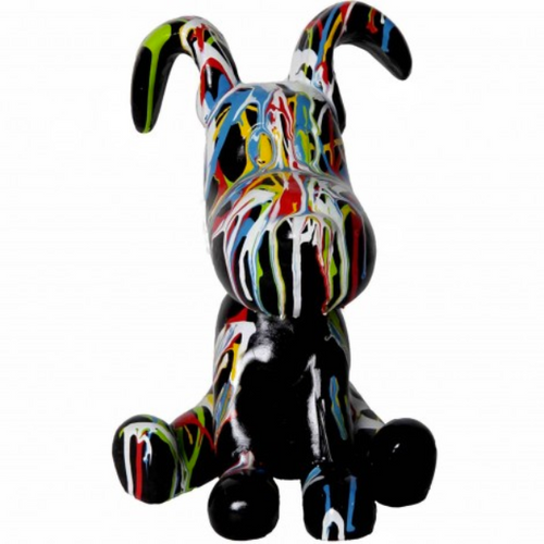 Statue Chien Snoopy Animaux Resine - 30cm - Multi Coulure Noir