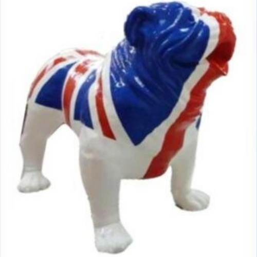 Statue Chien Bouledogue Anglais Animaux Resine - 30cm - Angleterre