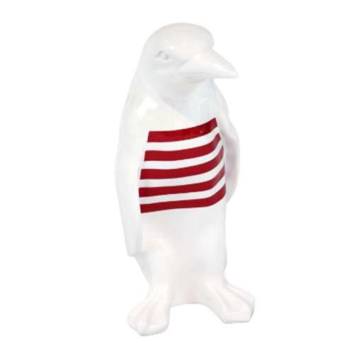 Statue de Pingouin en Résine - 120 cm - Style Marin Rouge