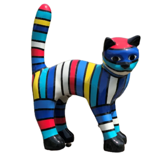 Statue Chat Animaux Resine - 45cm - Schtroumpf