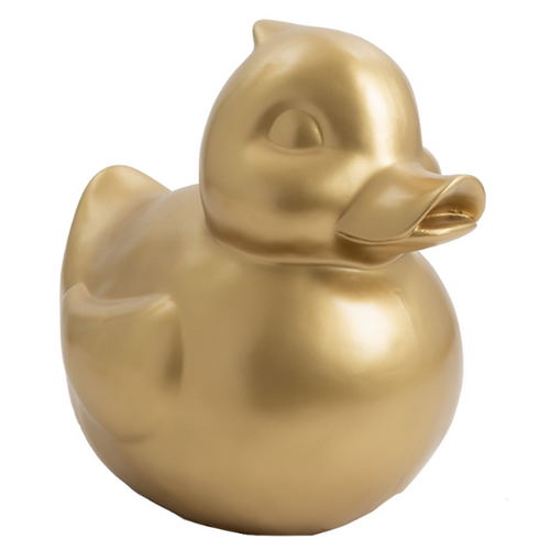 Statue de Canard en Résine Élégante - 65cm - Finition Dorée