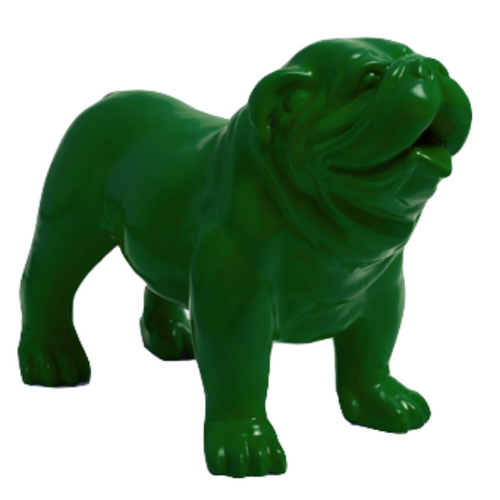 Statue Résine Bouledogue Anglais - 60cm - Élégance Verte