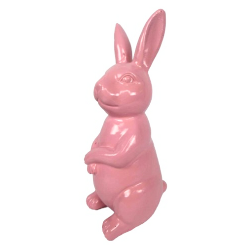 Statue de Lapin en Résine - 35cm - Rose Pâle